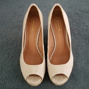 Coach Milan Met Linen Espadrille Wedge